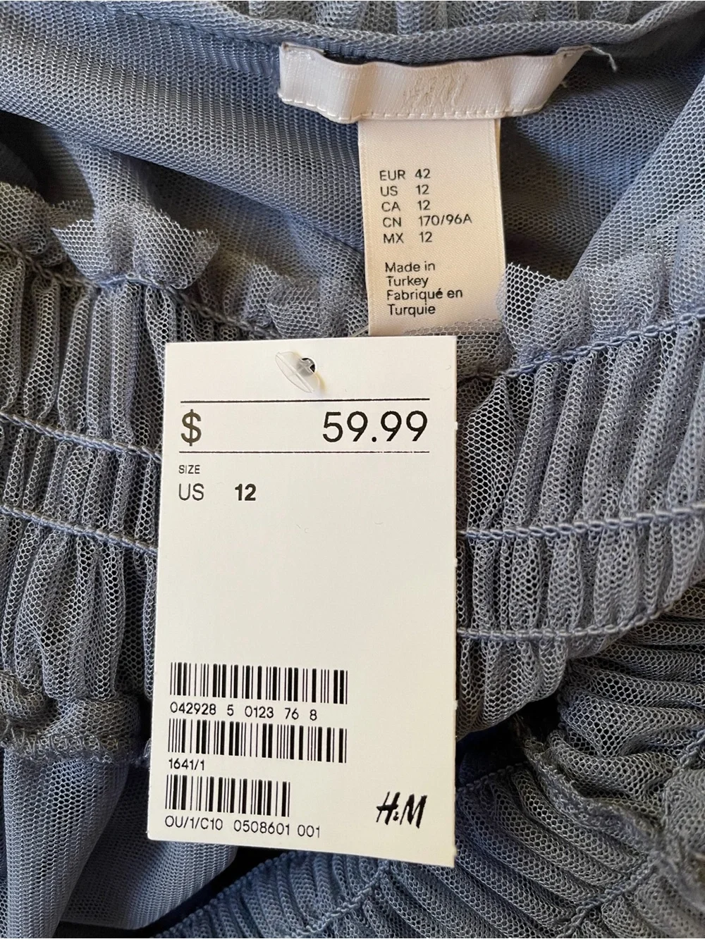 H&M Blue Ruffled Tiered Midi Dress - Picture 4 of 4